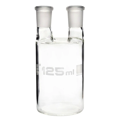 Eisco Woulff Gas Wash Bottle, 125mL - Two Necks with 14/23 Sockets - Borosilicate Glass CH0511A