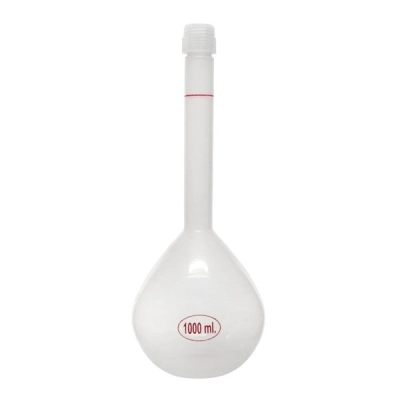 Eisco Volumetric Flask, 1000ml - Polypropylene - Screw Cap - Autoclavable CH0452F