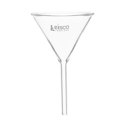 Eisco Heavy Filter Funnel, 75mm - Plain Stem, 8mm - Thick, Uniform Walls - Eisco Labs CH0458C