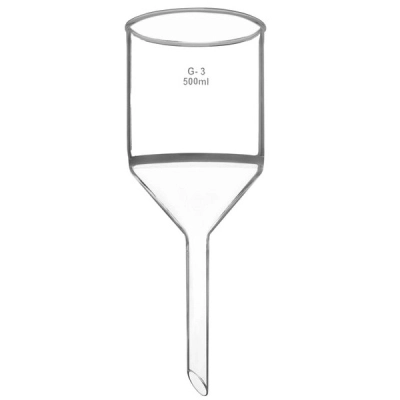 Eisco Buchner Funnel, 500ml - Sintered Disc, G-3 Porosity (90mm) - Plain Stem - Eisco Labs CH0466D