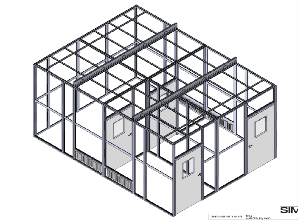 Airflotek SIQ-21610 14' x 20' Clean Room