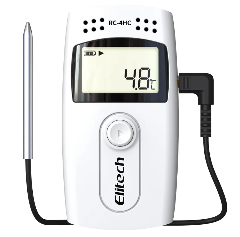 Elitech  Temperature Humidity Data Logger Medical Refrigerator Thermometer Vaccine Fridge, RC-4HC