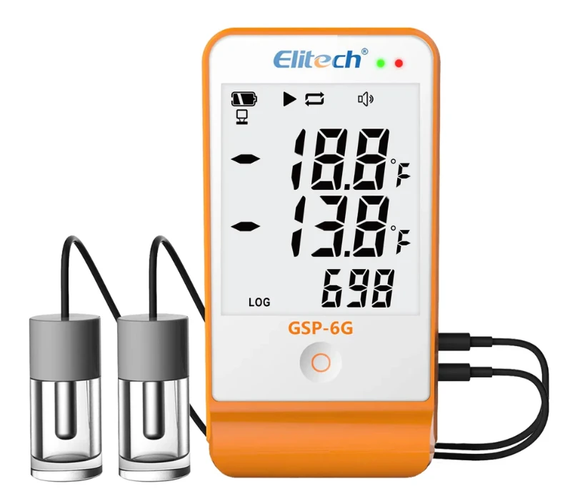 Elitech Temperature Humidity Data Logger Pharmacy Refrigerator Vaccine Fridge GSP-6-TDE