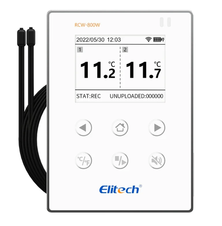 Elitech Real-Time Wireless Temperature Monitor Cloud Data Storage, Dual External Temp, RCW-800W-TDE