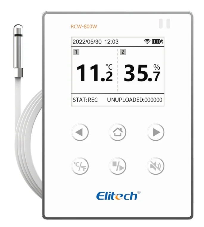 Elitech Real-Time Wireless Temperature Humidity Monitor Cloud Storage, External Temp&Humi, RCW-800W-THE