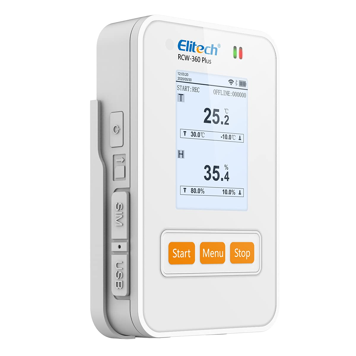 Elitech Real-Time Wireless Temperature Data Logger Internal T&H RCW-360P-TH