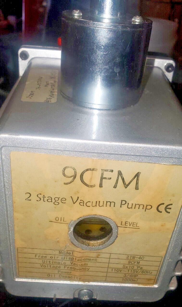 9CFM 2 STAGE VACUUM PUMP MODEL 21W-4C EXC WORKING 