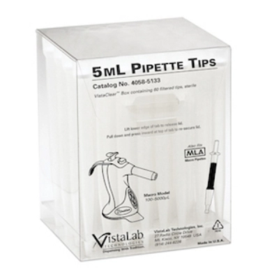 Celltreat 5mL Pipette Tips, Filtered, Ovation, Graduated, Boxed, Sterile 60/Cs 4058-5133