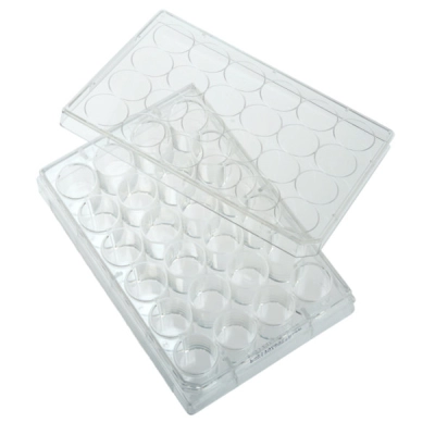 Celltreat 24 Well Tissue Culture Plate with Lid, Individual, Sterile 50/Cs 229123