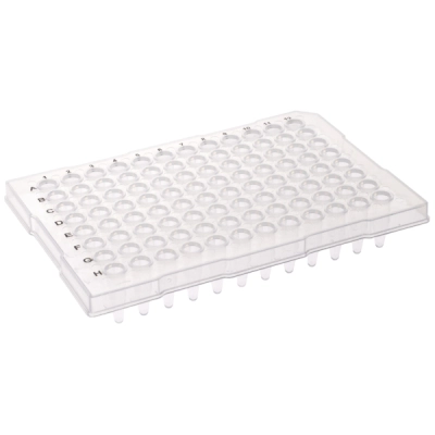 Celltreat 96 Well PCR Plate, Raised Half Skirt, Clear, 0.2mL, Non-Sterile 50/Cs 229516