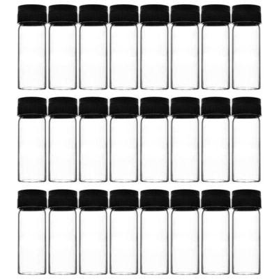 Eisco Culture Tube with Screw Cap 15mL, 24/PK - 25x72mm - Flat Bottom Borosilicate Glass CH0724MPK24