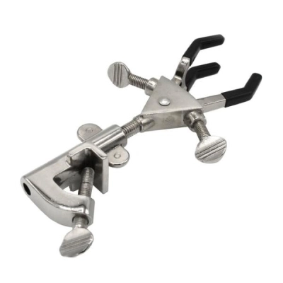 Eisco Universal Retort Clamp - 3 Vinyl Coated Prongs, Double Adjustable CH0688C