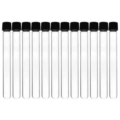 Eisco Culture Tube with Screw Cap, 20mL, 12/PK - 16x150mm - Round Bottom - Borosilicate CH0724CPK12