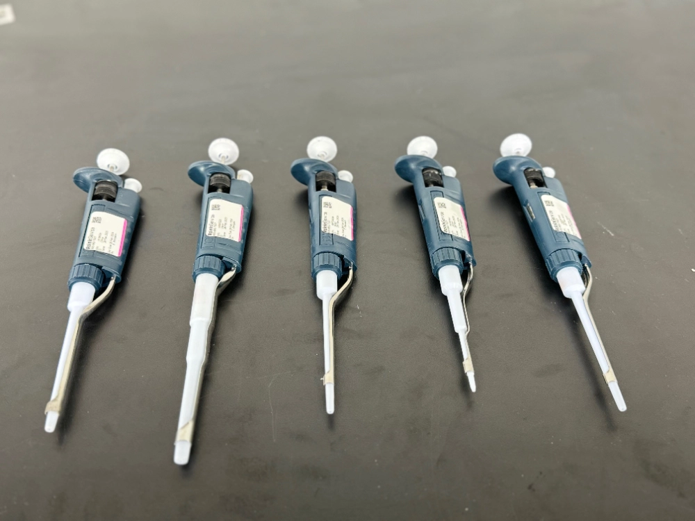 Gilson Pipetman Single Channel Pipettes - Quantity 5