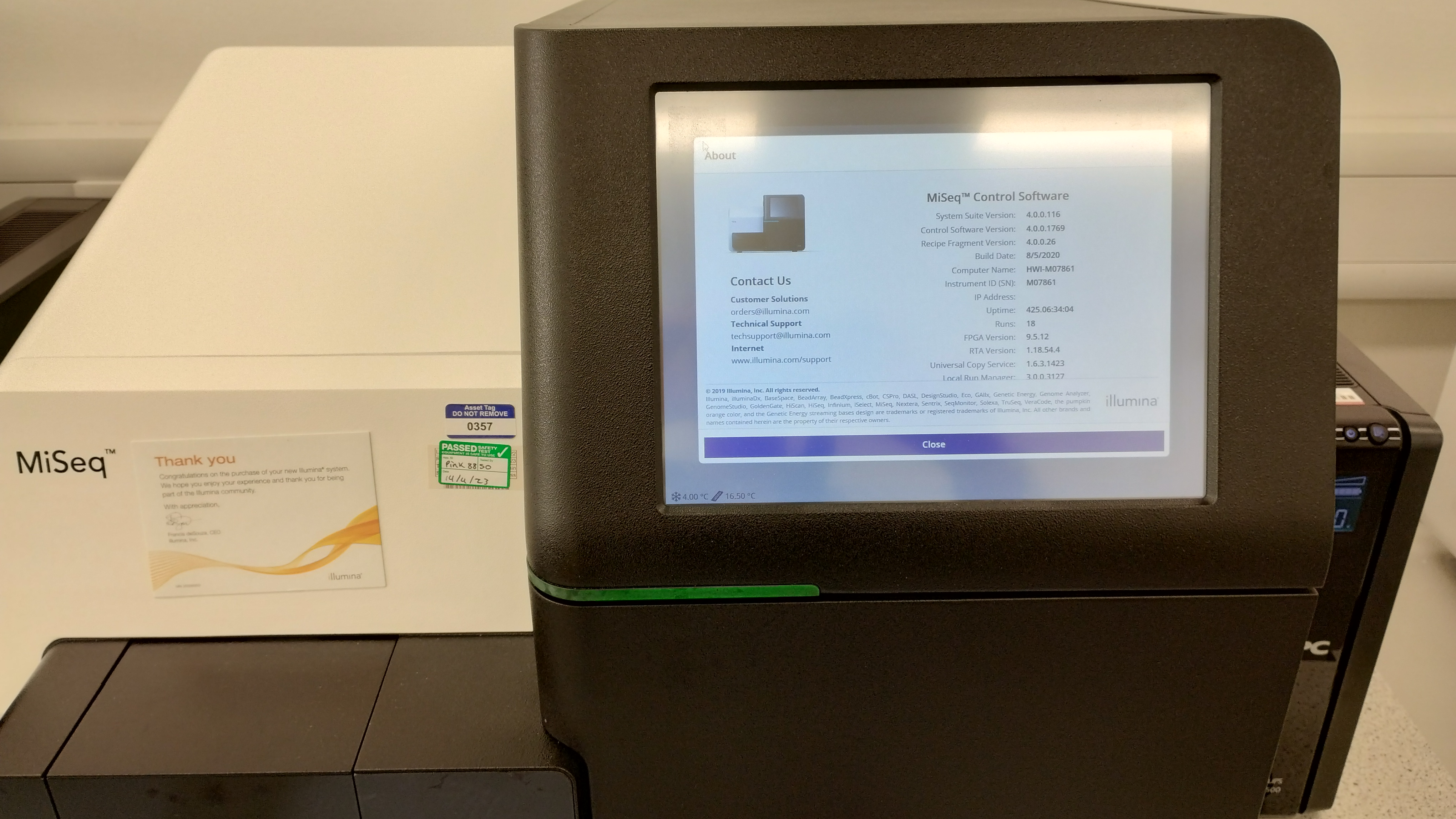 2021 Illumina MiSeq NGS benchtop sequencer