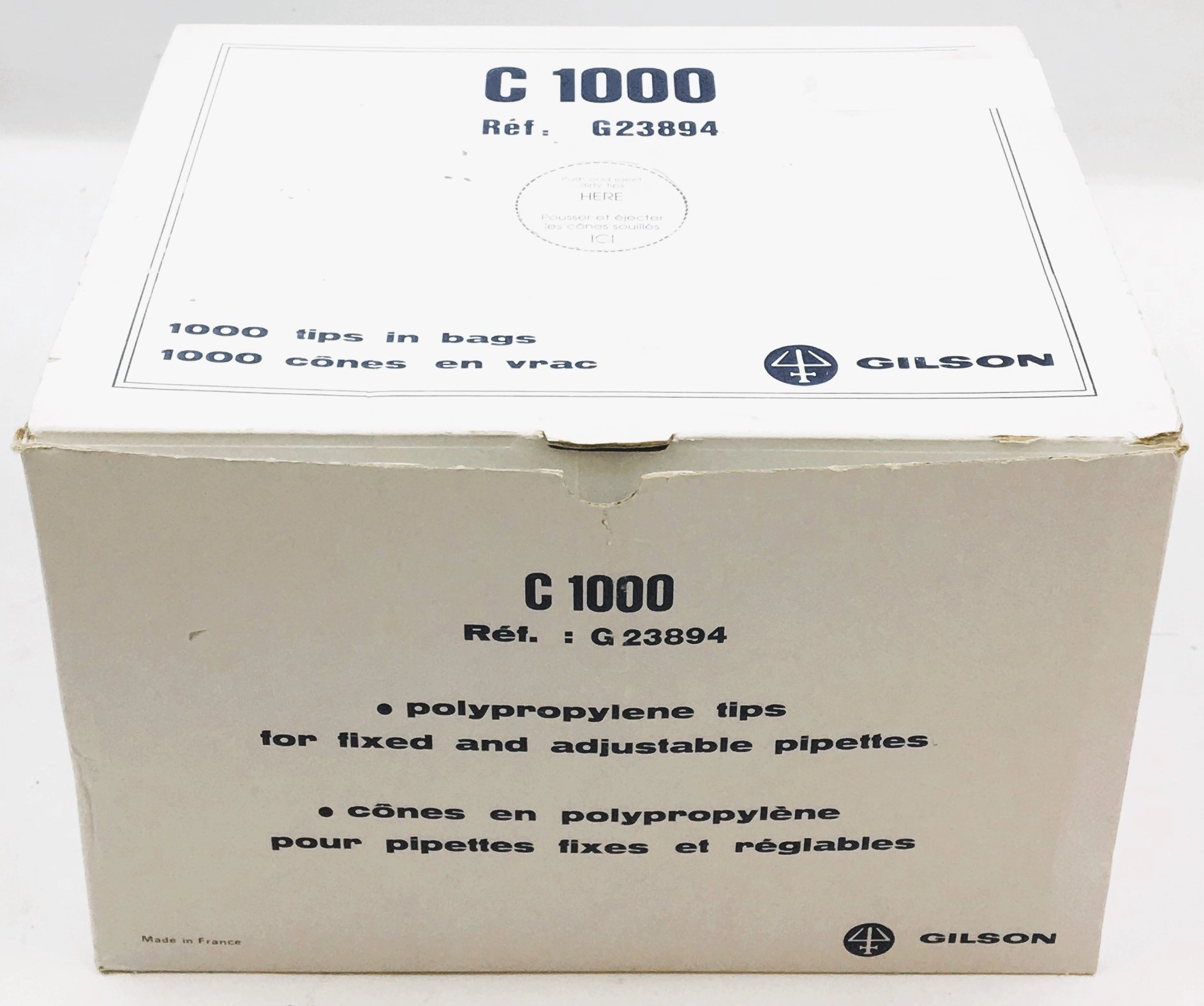 Gilson C1000 Pipette Tips - 100 to 1000 &micro;L (Box of 500 Tips)