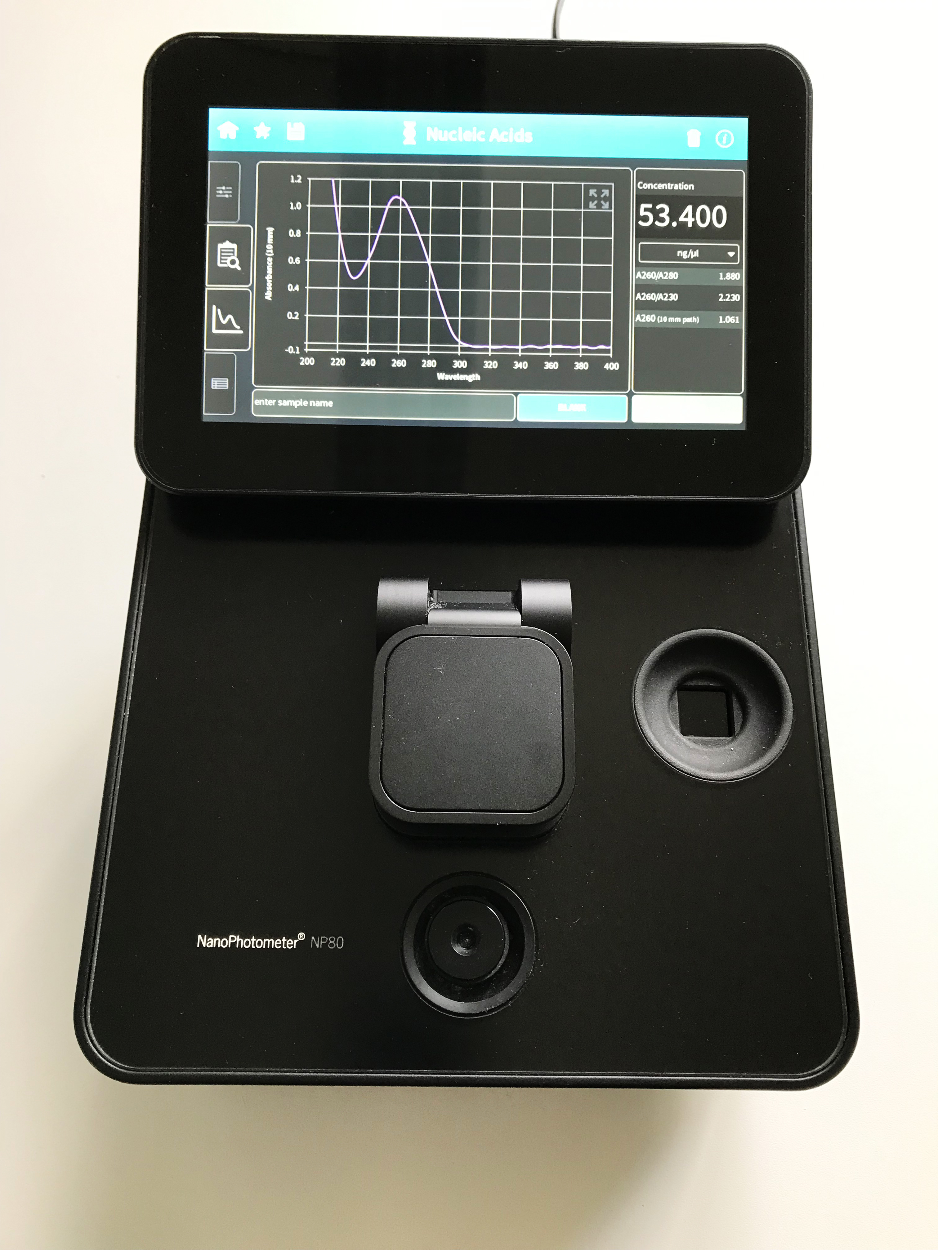 Implen NP80 UV/VIS Spectrophotometer - Touch Nanophotometer with Microvolume and Cuvette Functionality 