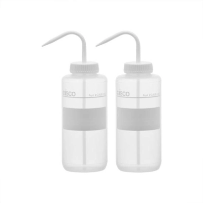 Eisco 2PK Performance Plastic Wash Bottle, No Label, 1000 ml CHWB1003PK2