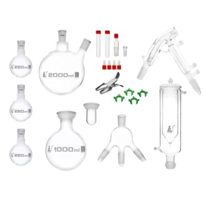 Eisco Short Path Distillation Set, 21 Piece - Glassware Only - ASTM Class A CH20190010