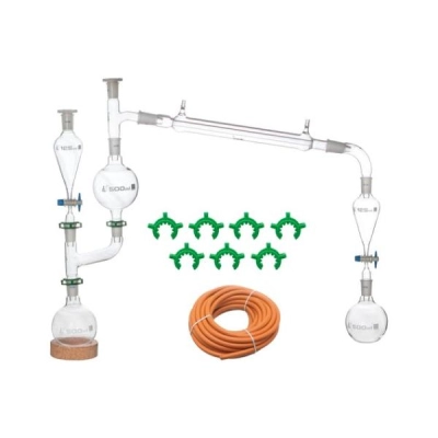 Eisco Essential Oils Extraction Apparatus, 23 Piece Set - Glass Steam Distillation - Labs CH1050