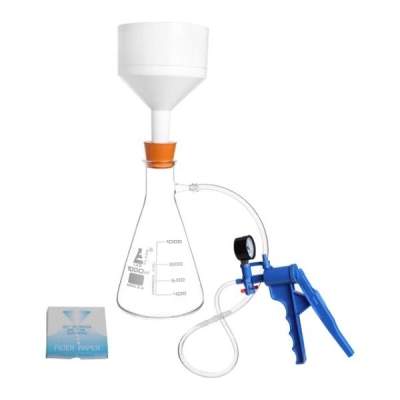 Eisco Vacuum Filtration Kit - Includes 1000mL Filtering Flask, Vacuum Pump, Buchner Funnel CH200502