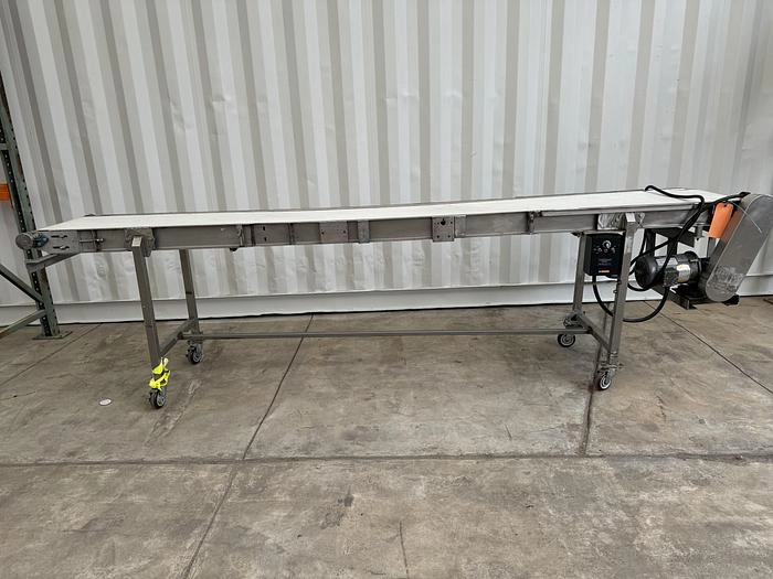Stainless Steel Conveyor, 128" x 16" wide