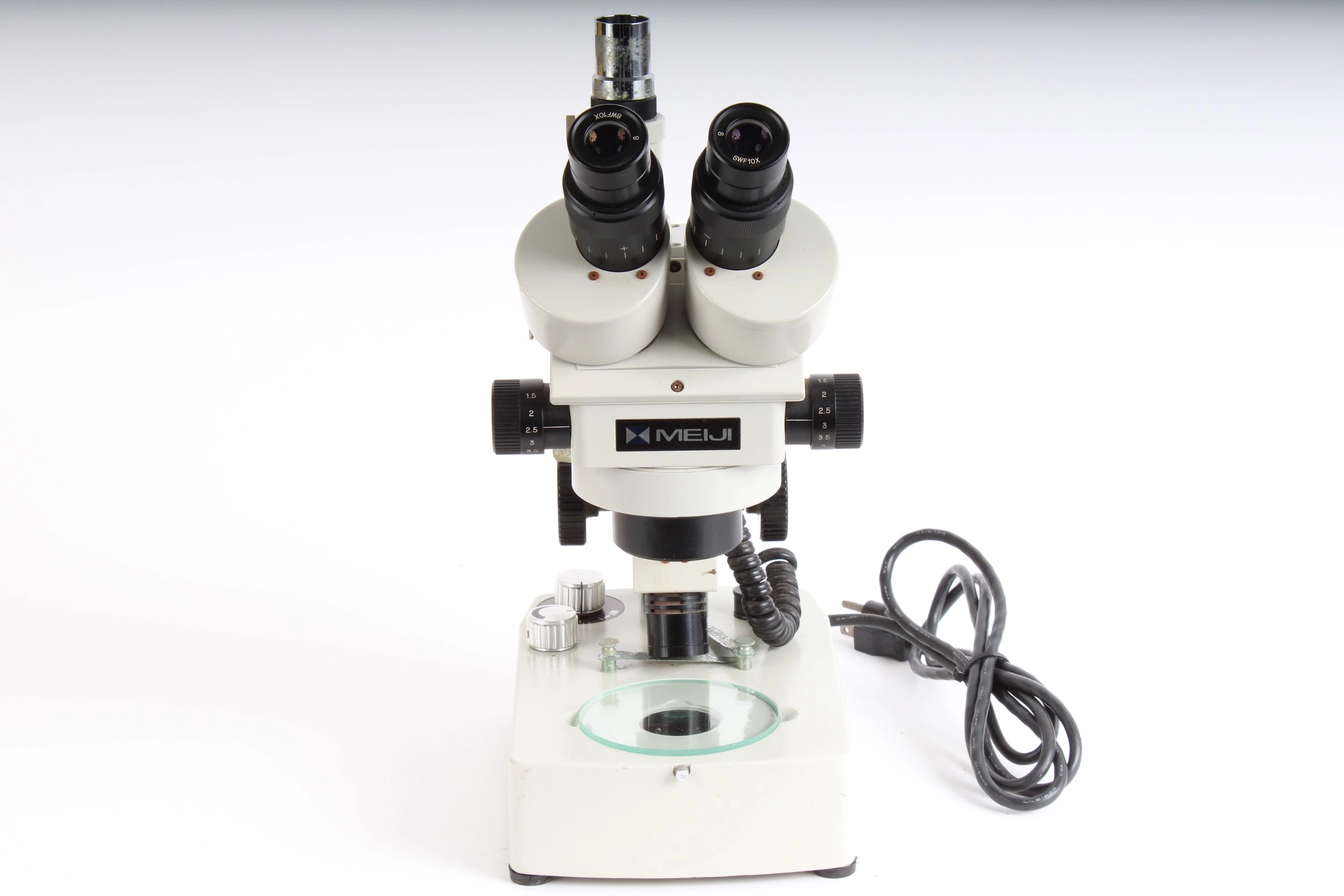 Meiji EMZ-TR Microscope With 2x SWF10X Eyepieces - Fair Condition