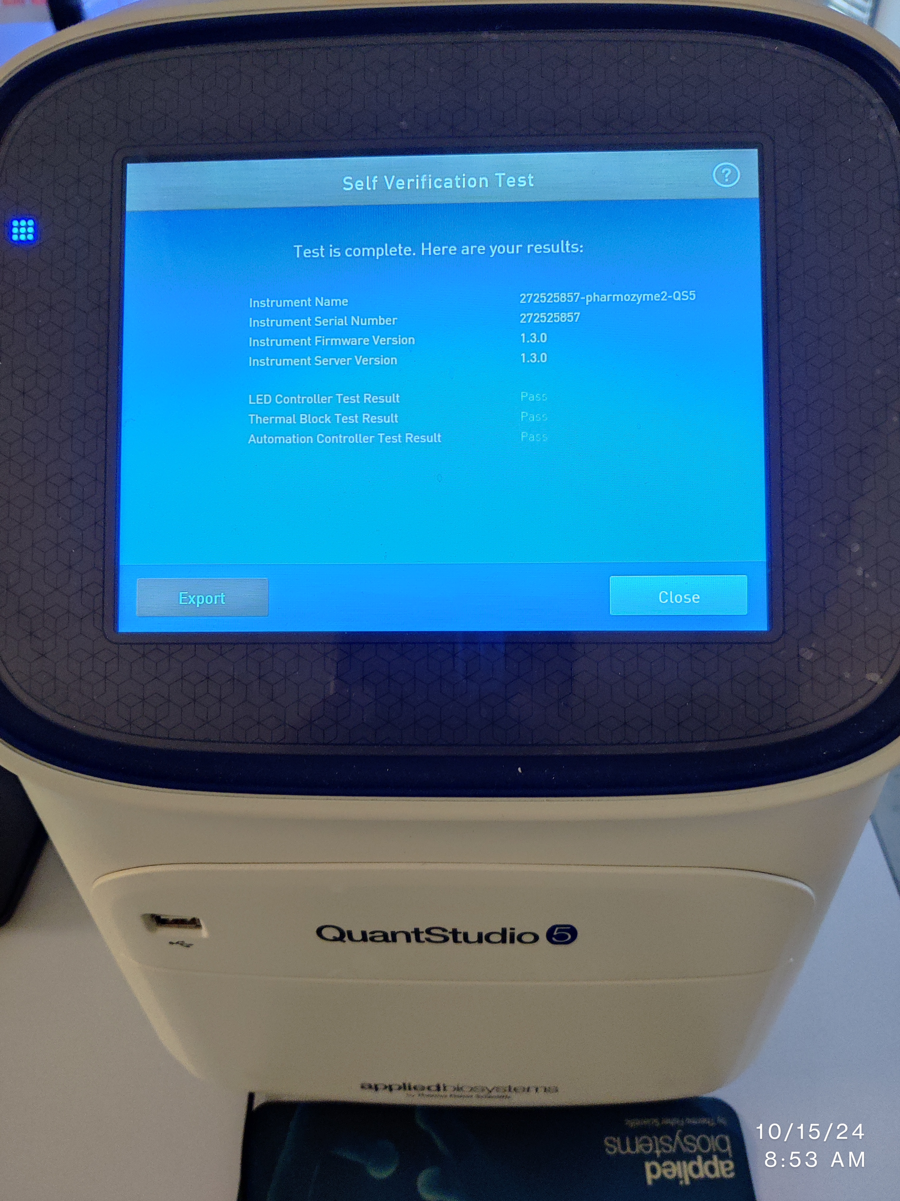 Applied Biosystems QuantStudio 5 - Real Time PCR System - 96 Well - 0.2 ml Block