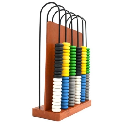 Eisco Abacus - Wooden Frame - 6 Steel Wires PH0105A