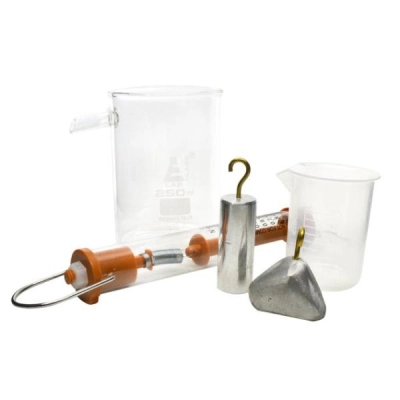 Eisco Archimedes Principle Kit - 2 Solids, Beaker, Newton Meter and Vessel PH0121