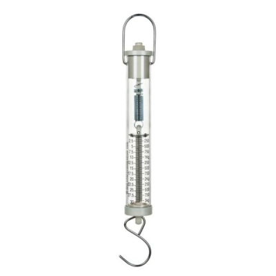 Eisco Labs Newton Force Meter Spring Scale - Max Capacity 30N, 3Kg, Dual Scale Labeled PH0033F