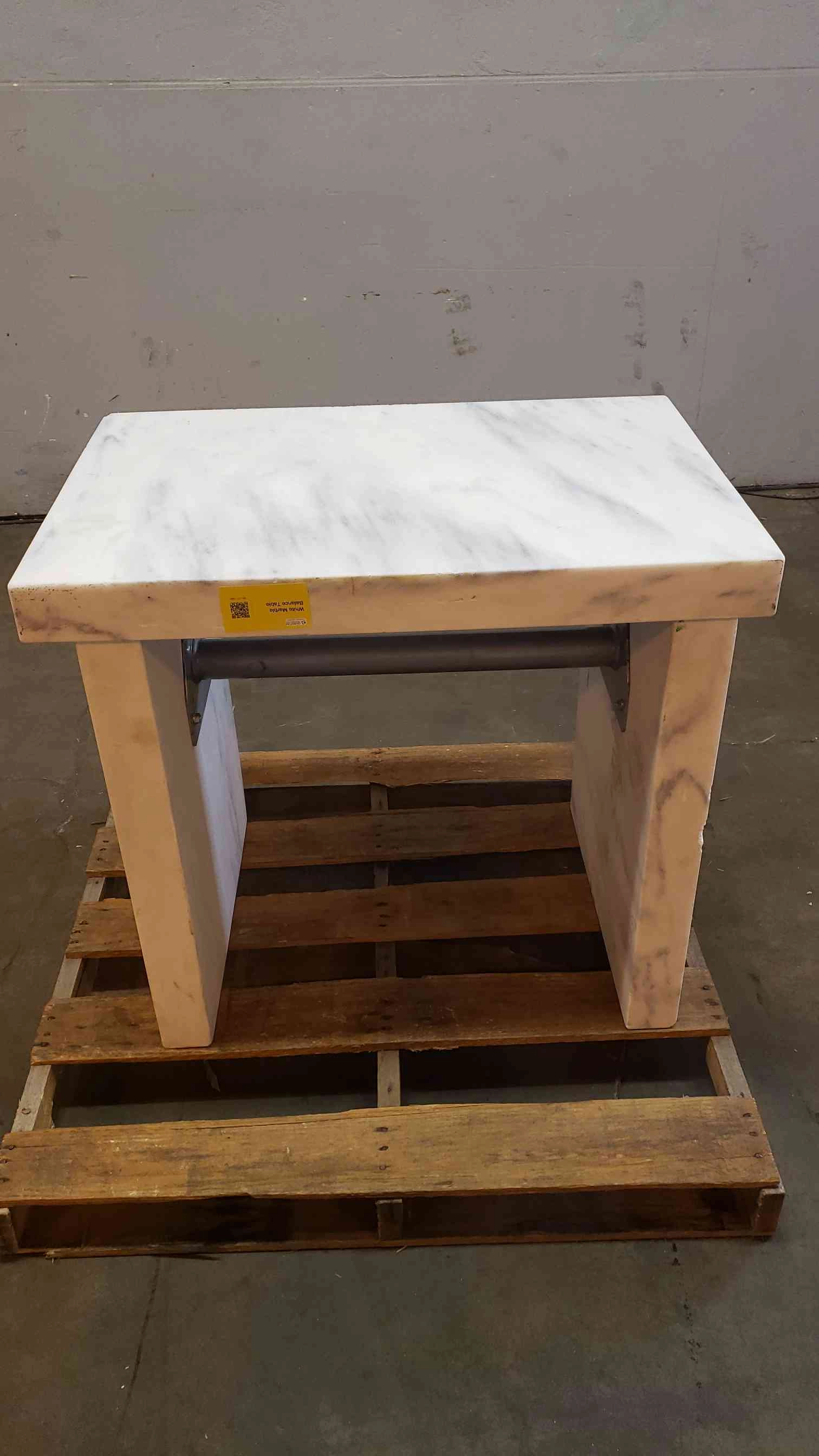 35x24x28 White Marble Balance Table(S6LLST10986)