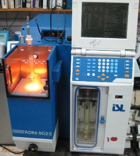 ISL BY PAC AD86 5G2, AUTOMATIC DISTILLATION ASTM D86 MODEL: V23402, 1234, POWER: 115 VOLTS, HERTZ: 5