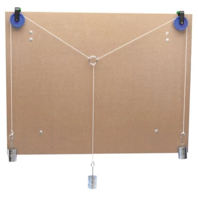 Eisco Parallelogram of Forces Apparatus, 26 Inch - Includes Board, Pulleys, Hangers - Labs PH0346