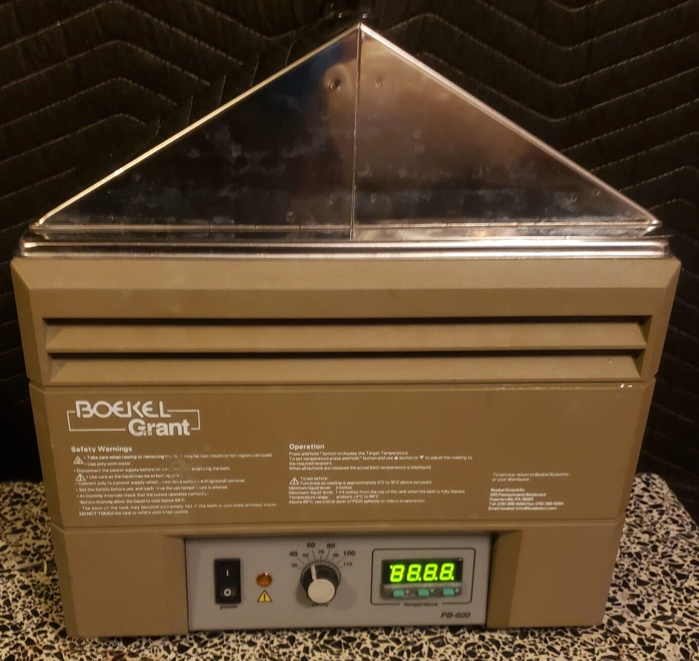 6L Boekel Grant PB-600 Heated Lab Boiler/Water Bat