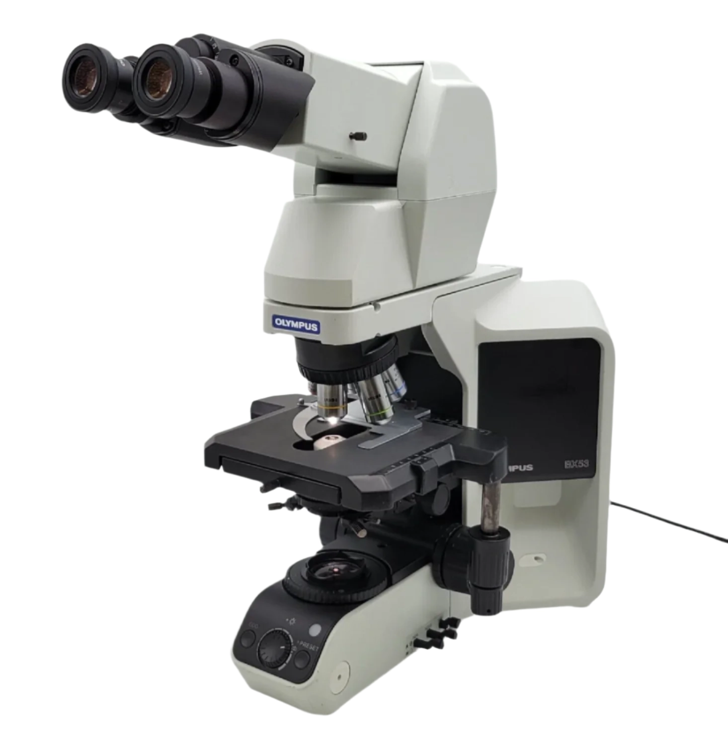 Olympus Microscope BX53 with Tilting Telescoping Head &amp; 2x Objective Pathology