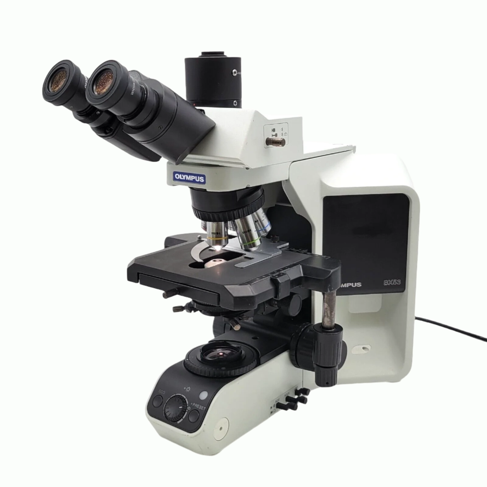 Olympus Microscope BX53 with Trinocular Head &amp; 2x Objective for Pathology / Mohs