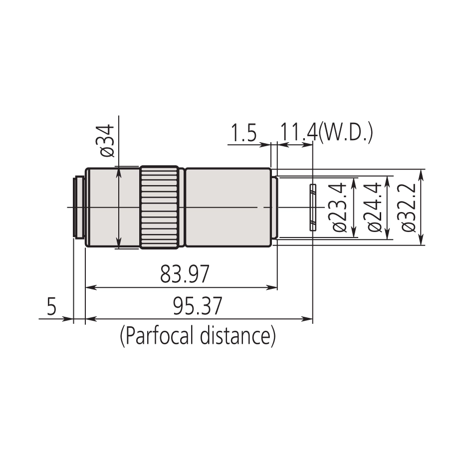 Mitutoyo 100x LCD Plan APO NUV Objective