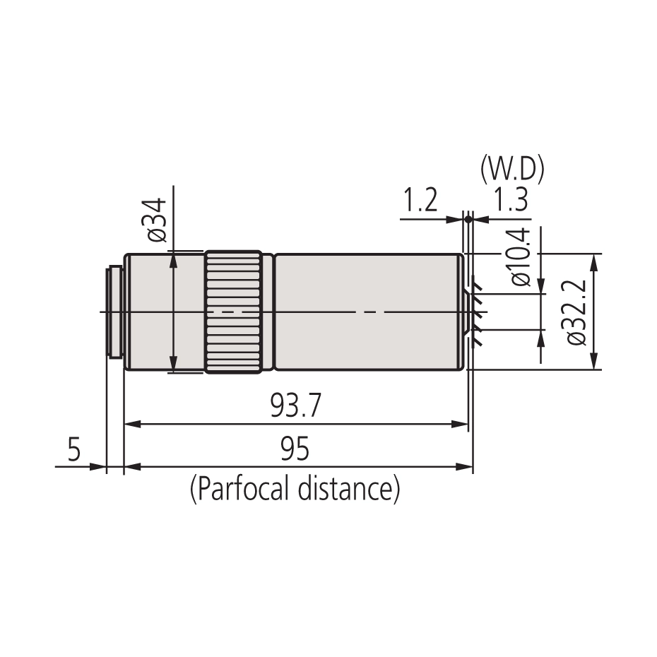 Mitutoyo 100x M Plan APO High Resolution Objective