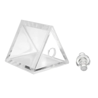 Eisco Hollow Acrylic Prism and Stopper 1.5 Inch - Great for Studying Snell's Law of Refraction PH0552E