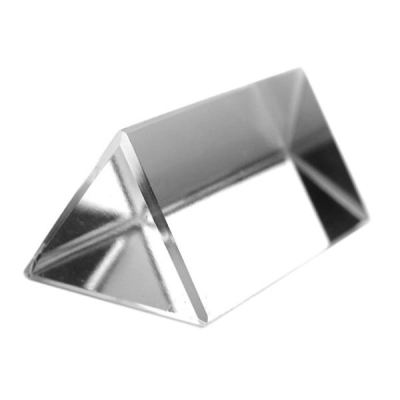 Eisco Equilateral Prism, 2" (50mm) x 1" (25mm) - Glass - Useful for Experiments in Optics PH0554HG