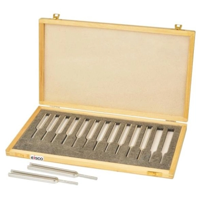 Eisco Steel Tuning Fork Set - Set of 13 - In Case, Designed for Physics Experiment - Labs PH0744A