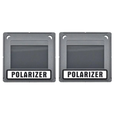 Eisco Polarizing Pair - Mounted in Square Plastic Frames, Size 50x50mm - Labs PH0628B