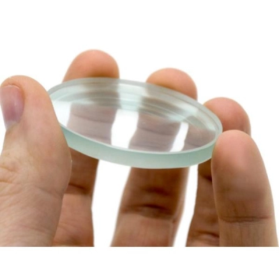 Eisco Round Double Concave High Optical Purity Glass Lens - 150mm Length - 4.7mm - Labs PH0531CCC