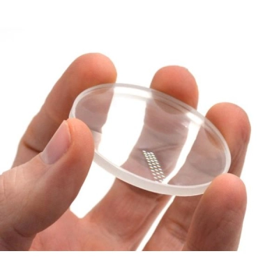 Eisco Round Double Concave Optical Glass Lens - 250mm Length - 3mm Thick Approx. - Labs PH0537KCC