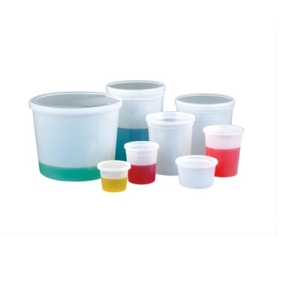 Qorpak 8oz (240ml) Tall HDPE Translucent Storage Container with Snap-On Lid Cs/100 235292