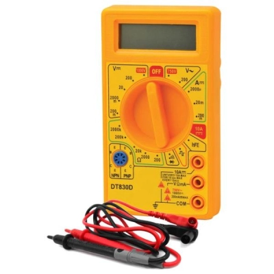 Eisco Digital Multimeter, Model M-830D - 200mV - 1000 V &plusmn;0.5% &plusmn;2Digit - Testing Leads PH1121A