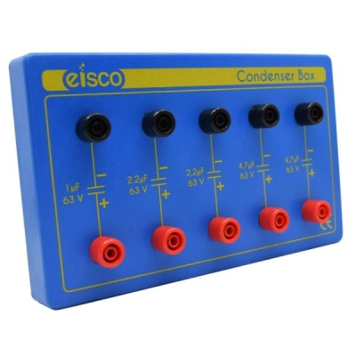 Eisco Condenser Box, Five Capacitators, 1&micro;F to 4.7&micro;F Great for Electrical Experiments PH1136