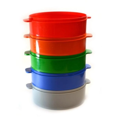 Eisco 5PK Plastic Sifter, 8" - Stackable - Varying Hole Sizes PH1120141PK5