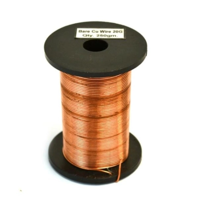 Eisco Copper Wire, Bare, 140ft Reel, 20 SWG (19 AWG) - 0.036" (0.91 mm) Dia. PH1058D